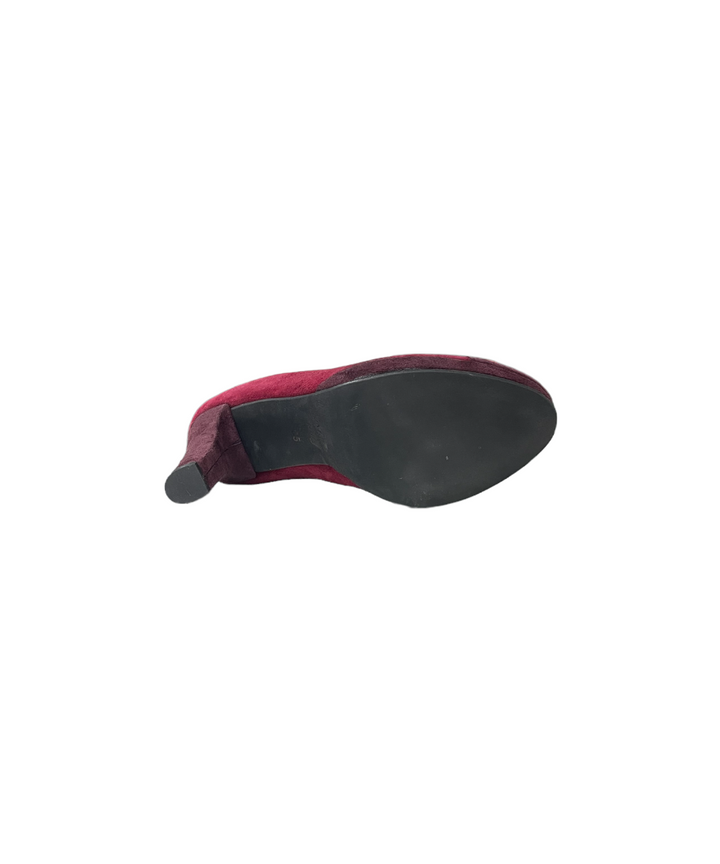décolleté donna pelle scamosciata perticara art. 305 rubino-bordeaux