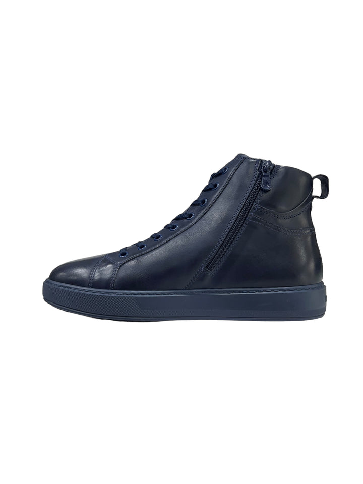 sneakers alte uomo pelle nero giardini art. i303061u207 blu incanto