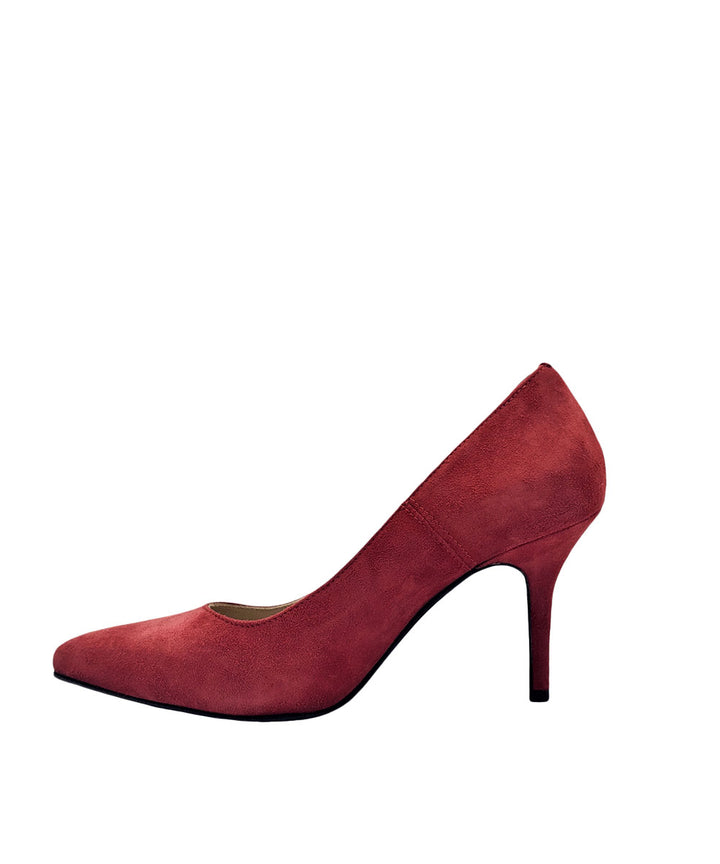 décolleté donna camoscio perticara art.310 rosso