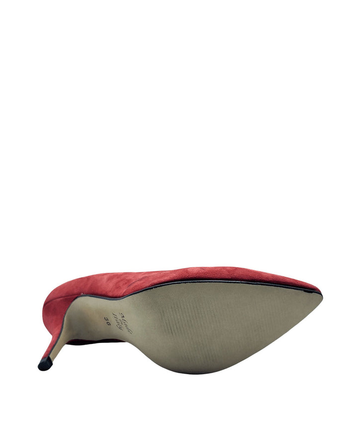 décolleté donna camoscio perticara art.310 rosso