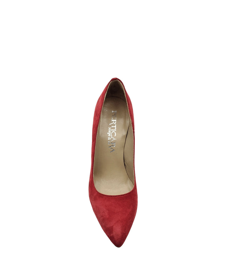 décolleté donna camoscio perticara art.310 rosso