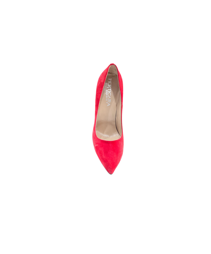 décolleté camoscio perticara art.336 rosso