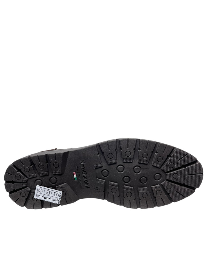 stringate uomo pelle nero giardini art.i400350u300 testa di moro