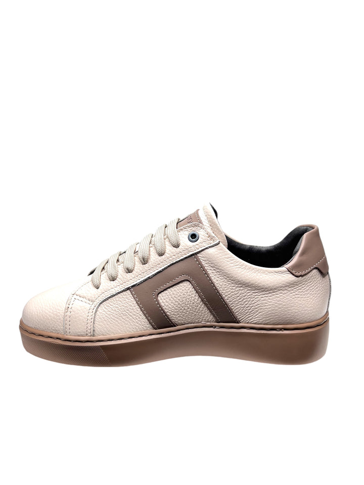sneakers uomo pelle exton art.350 latte