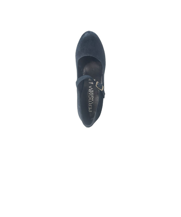 décolleté donna pelle scamosciata perticara art. 352 blu