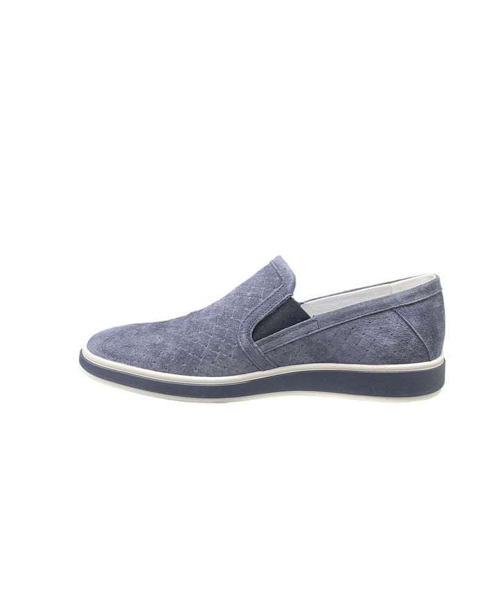slip-on uomo pelle scamosciata stampa intreccio igi&co art.3607622 jeans