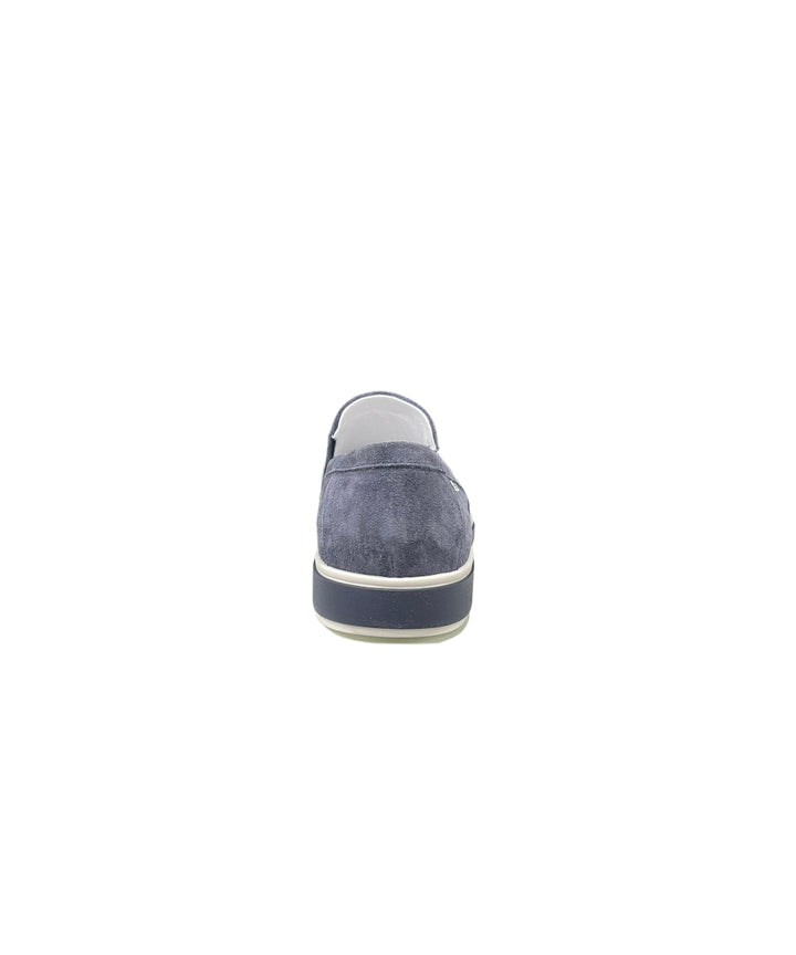 slip-on uomo pelle scamosciata stampa intreccio igi&co art.3607622 jeans