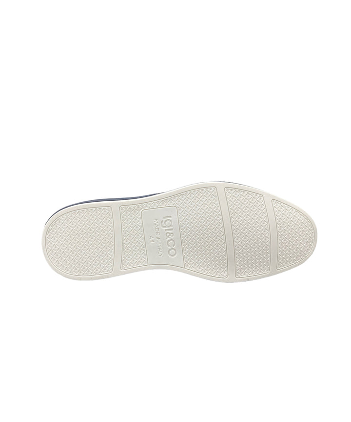 slip-on uomo pelle scamosciata stampa intreccio igi&co art.3607622 jeans