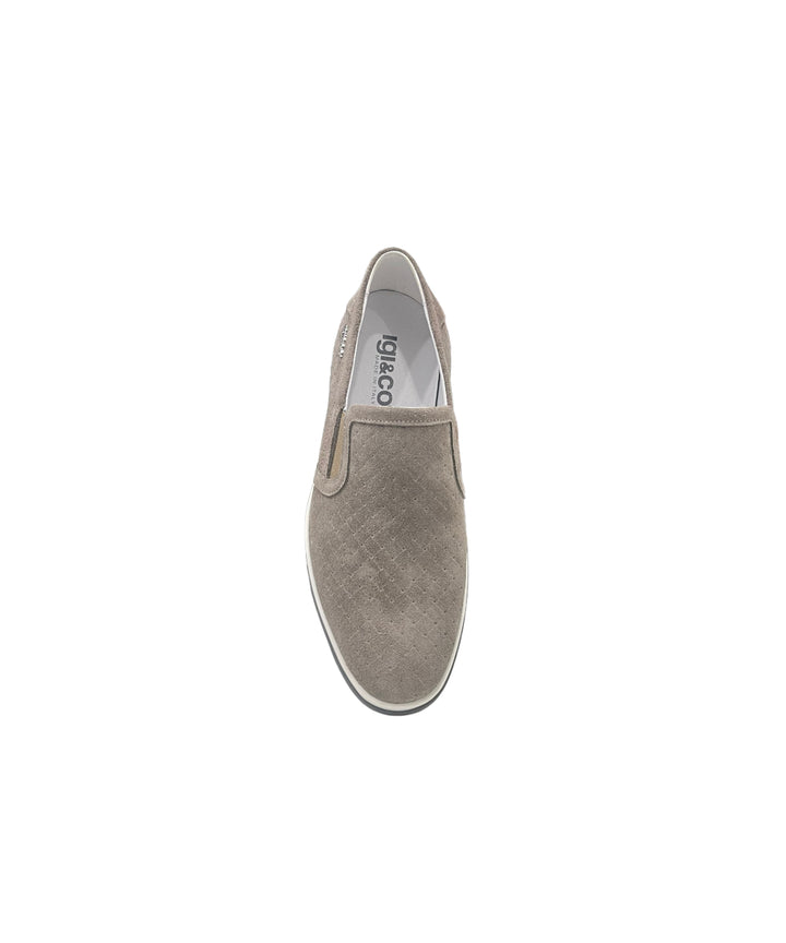 slip-on uomo pelle scamosciata stampa intreccio igi&co art.3607633 PELTRO