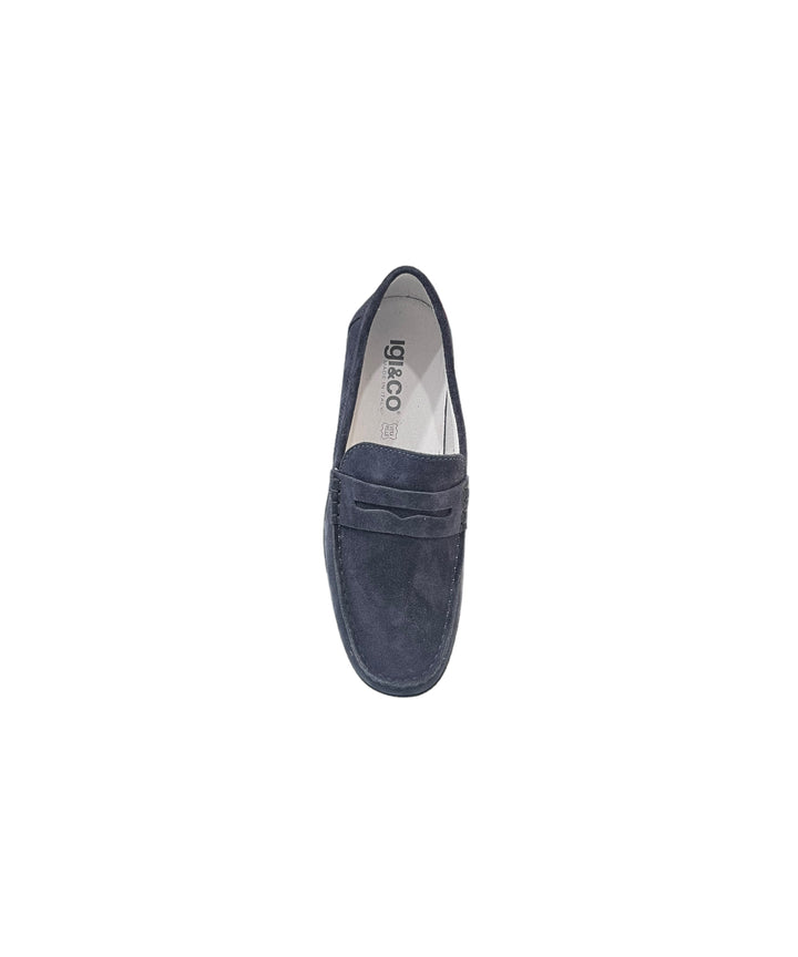 mocassini uomo pelle scamosciata igi&co art.3609533 blu