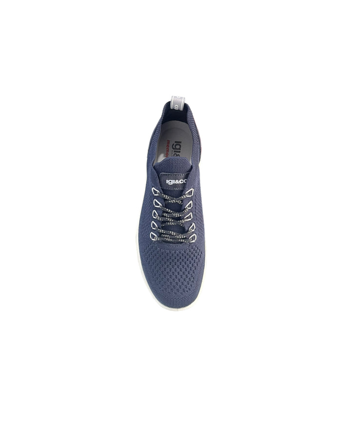 sneakers uomo pelle-tessuto elasticizzato  igi&co art.3617500 blu