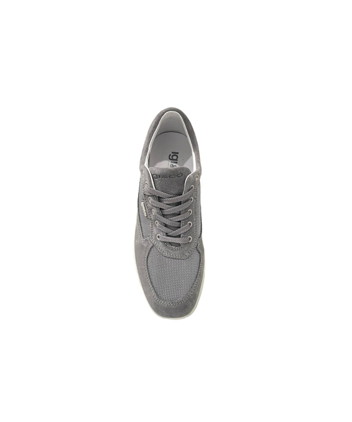sneakers uomo pelle scamosciata-tessuto igi&co art.3620911 asfalto