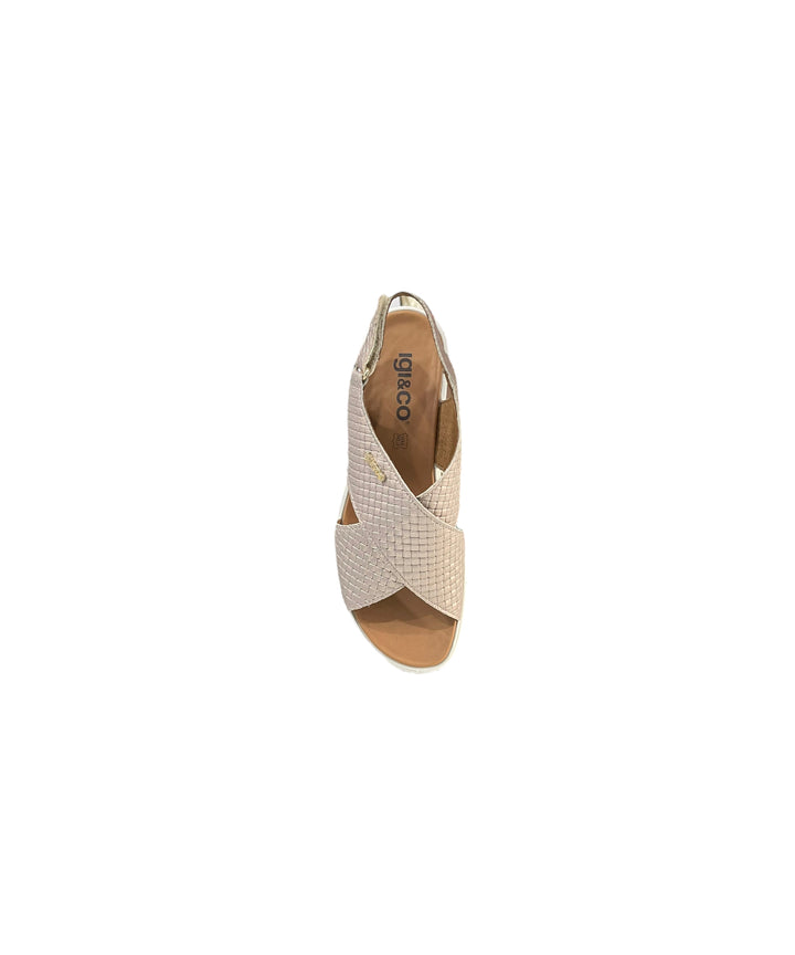 sandali donna pelle igi&co art. 3666022 champagne