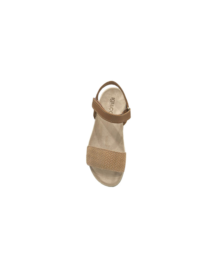sandali donna pelle igi&co art. 3673222 cognac