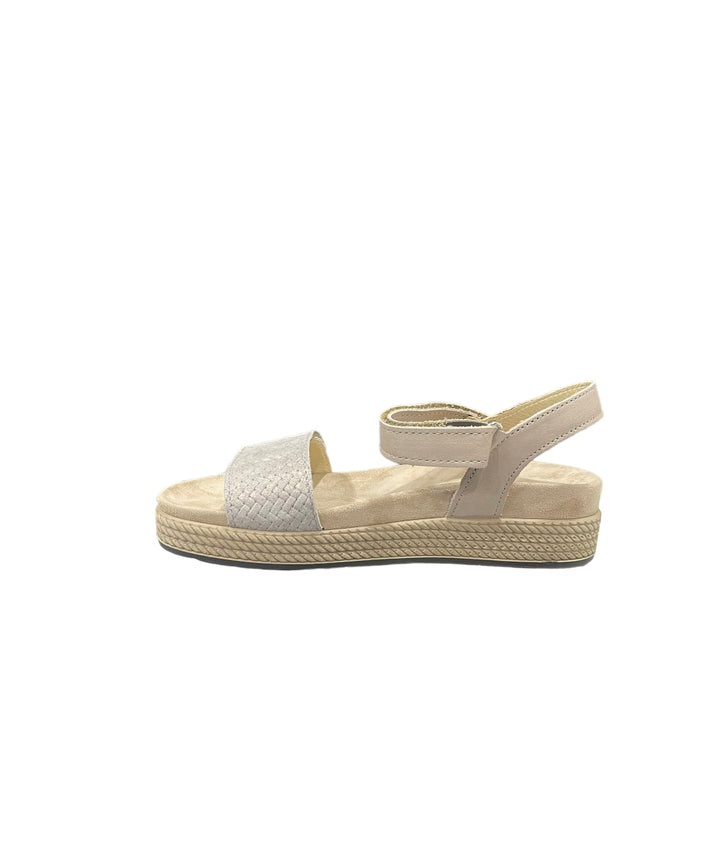 sandali donna pelle igi&co art. 3673233 platino-beige