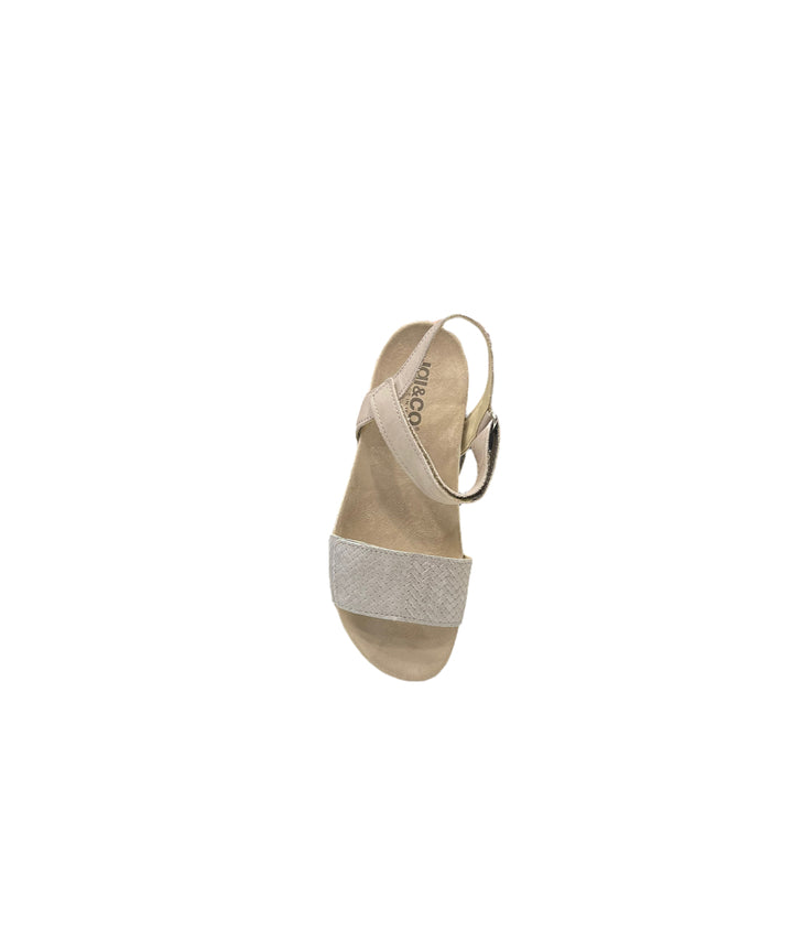 sandali donna pelle igi&co art. 3673233 platino-beige