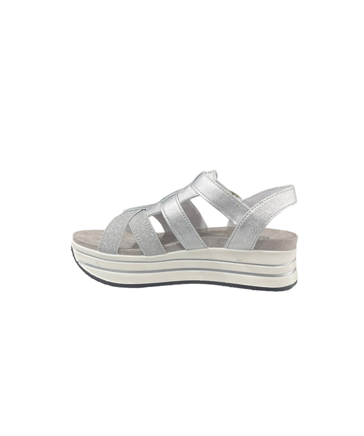 sandali platform donna pelle igi&co art. 3678211 ARGENTO