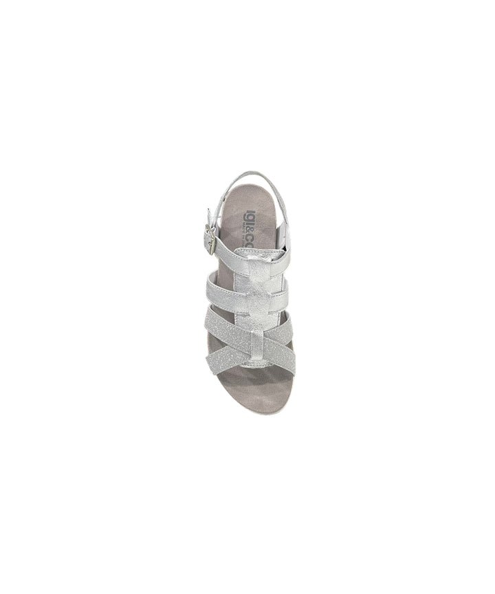 sandali platform donna pelle igi&co art. 3678211 ARGENTO