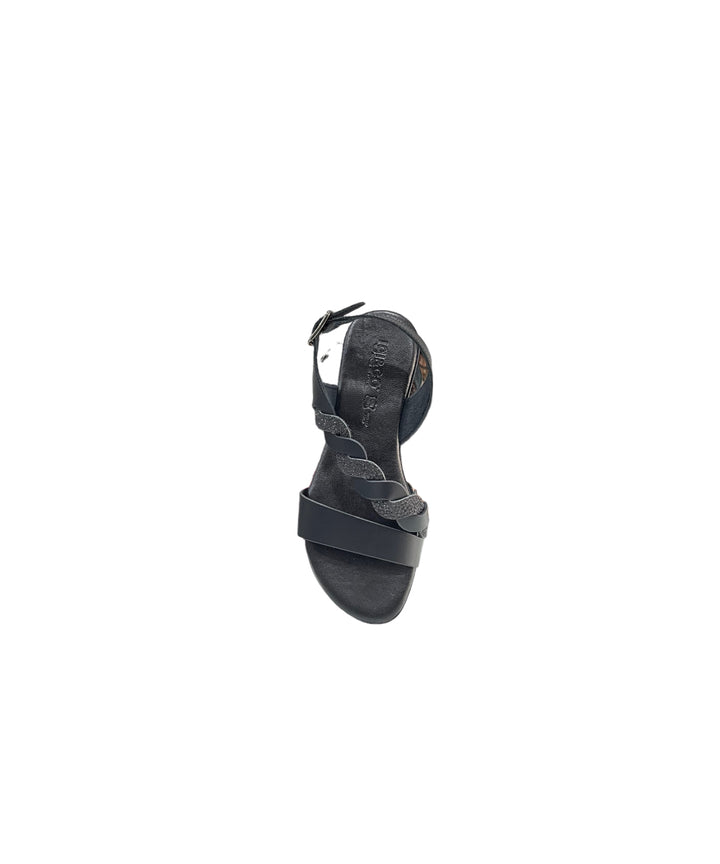 sandali donna pelle igi&co art. 3683000 nero-antracite