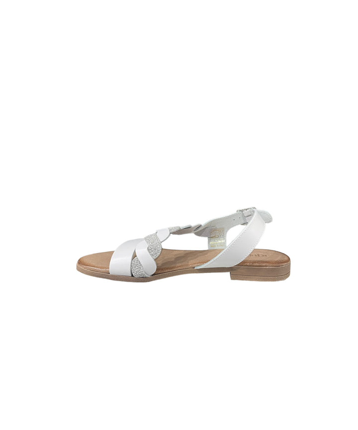 sandali donna pelle igi&co art. 3683011 bianco-argento