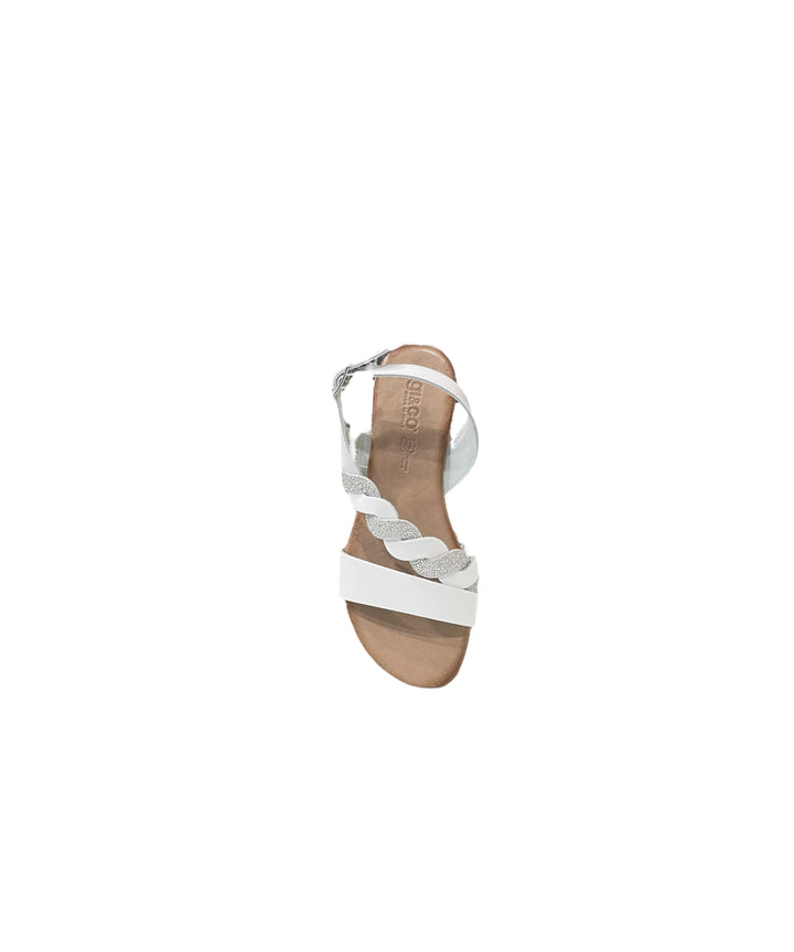 sandali donna pelle igi&co art. 3683011 bianco-argento