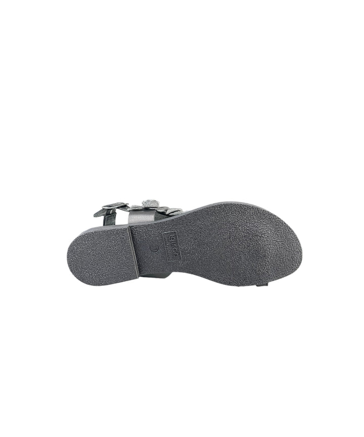 sandali infrapollice donna pelle igi&co art. 3683100 nero-canna di fucile