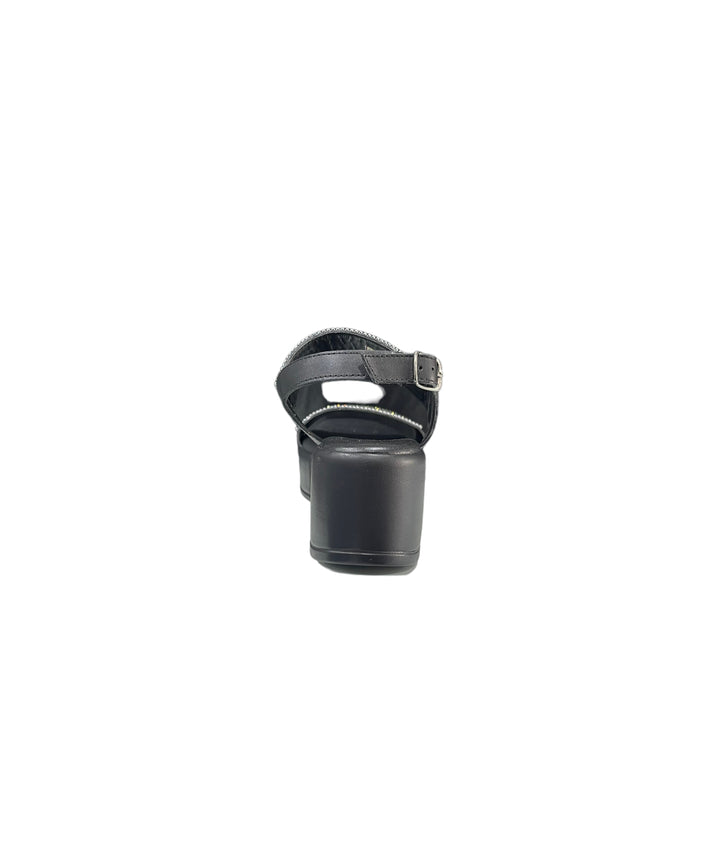 sandali donna pelle igi&co art. 3687000 nero-fumè