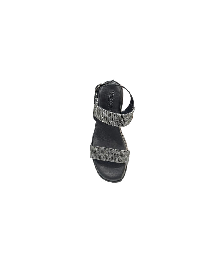 sandali donna pelle igi&co art. 3687000 nero-fumè