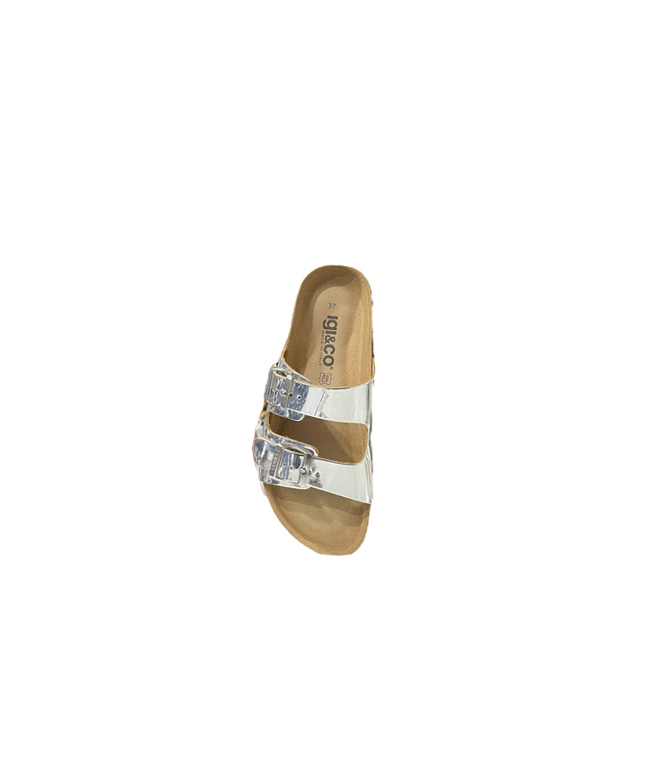 ciabatte donna pelle igi&co art. 3695100 argento