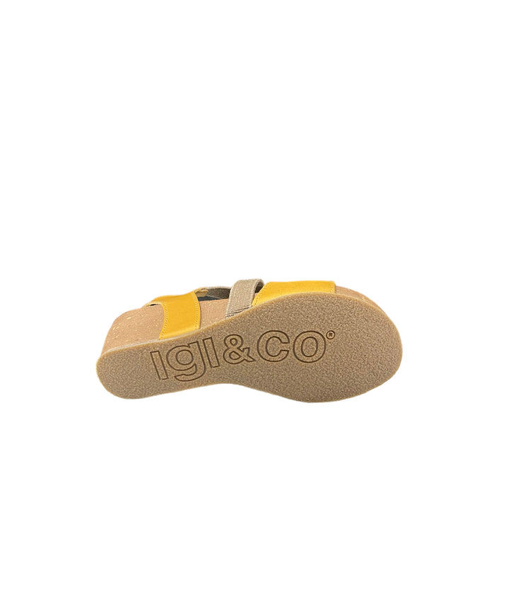 sandali donna pelle igi&co art. 3697033 giallo
