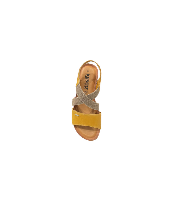 sandali donna pelle igi&co art. 3697033 giallo