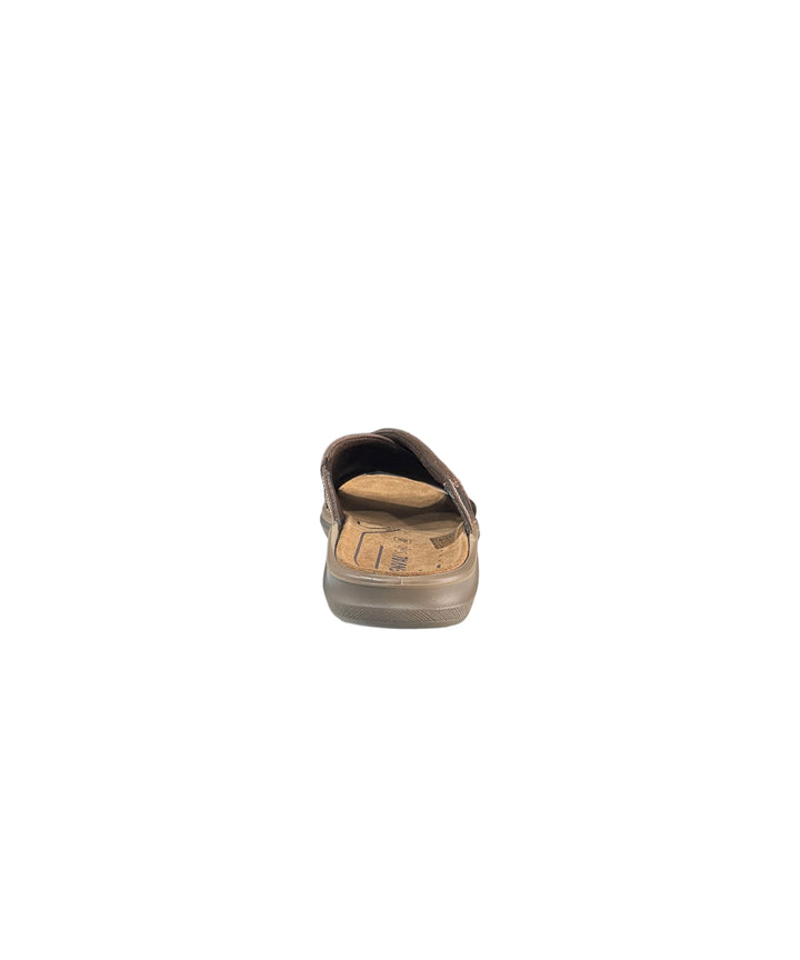 ciabatte uomo pelle enval soft art.3720011 testa di moro