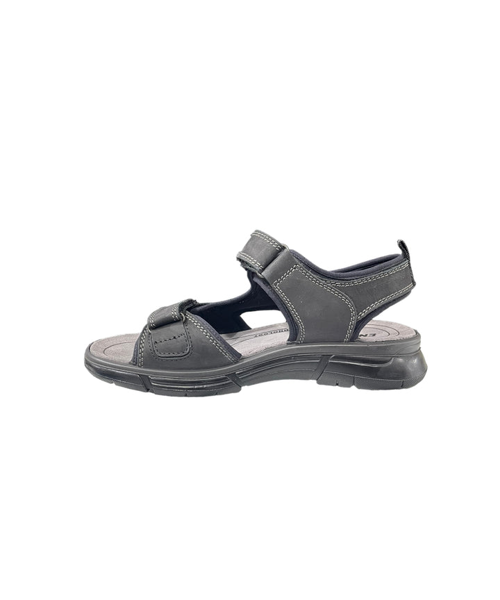 sandali strappo uomo pelle nabuk enval soft art.3724000 nero