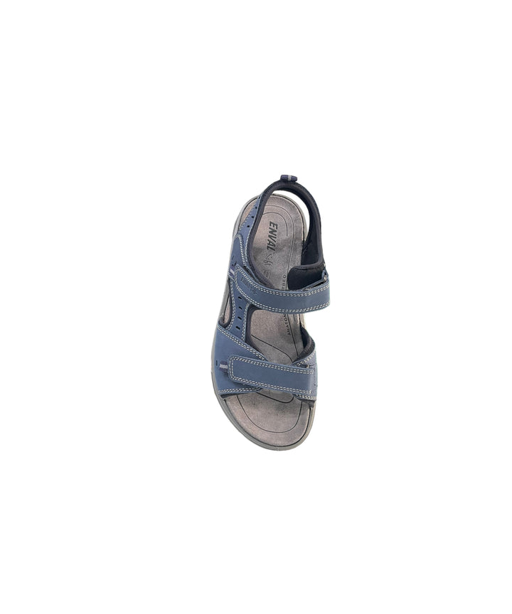 sandali strappo uomo pelle nabuk enval soft art.3724011 azzurro