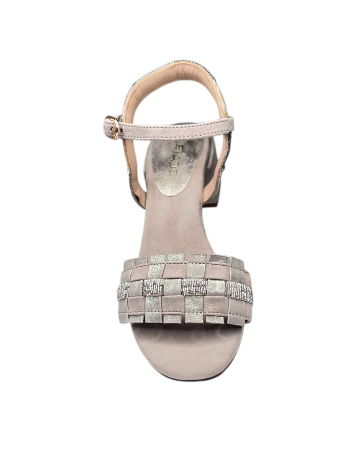 sandalo donna in camoscio biscotto