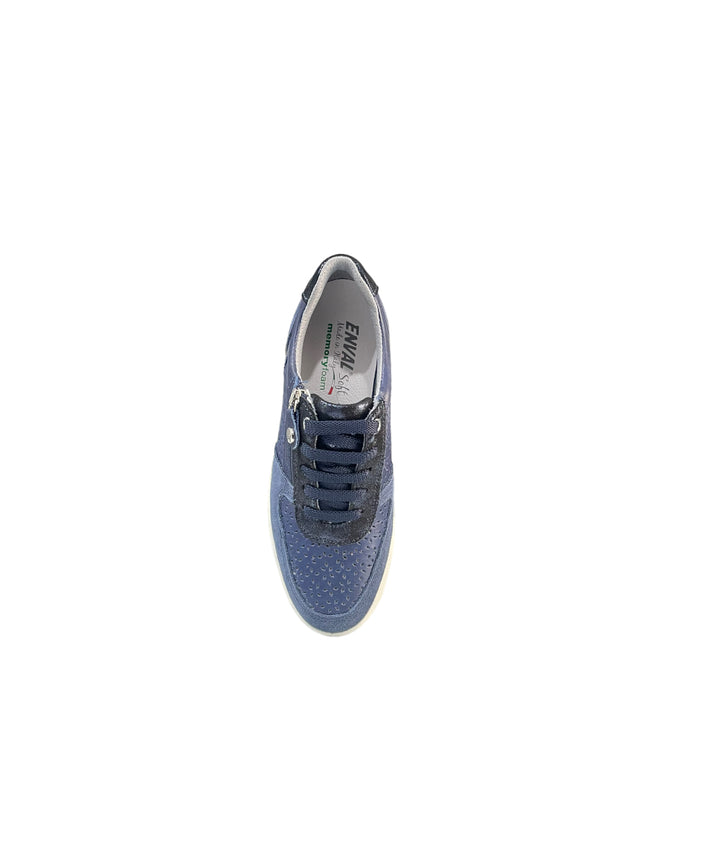 sneakers zeppa tessuto elasticizzato donna enval soft art.3755411 blu