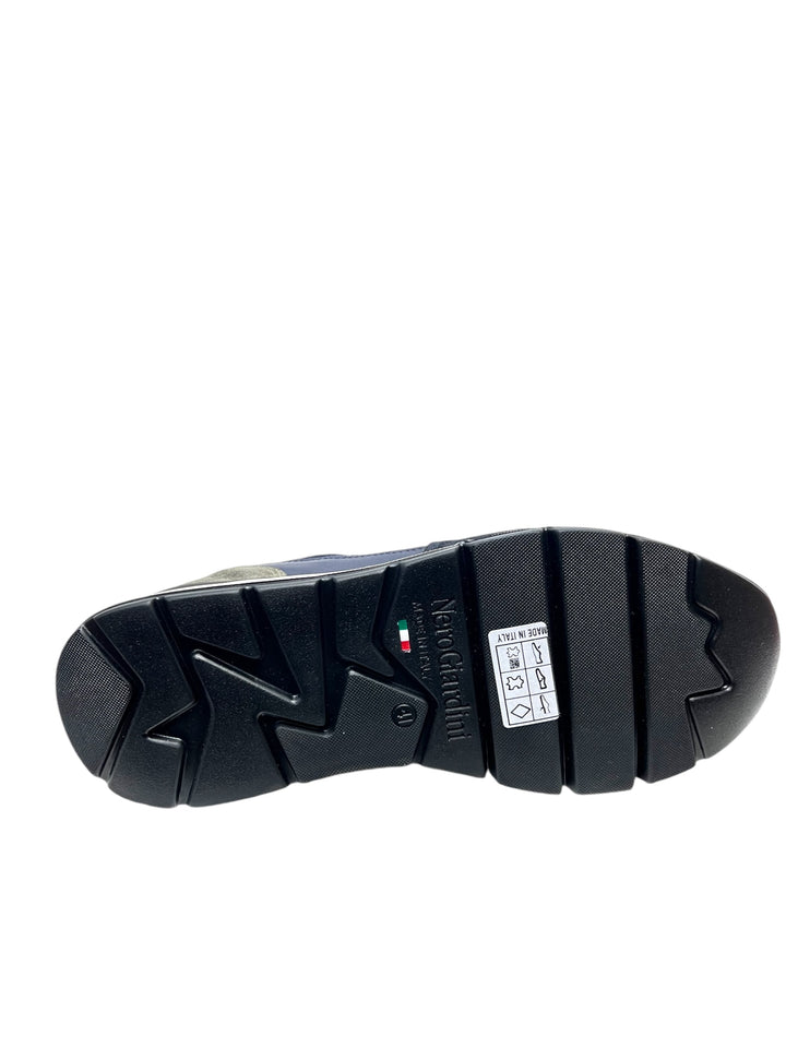 sneakers uomo pelle nero giardini art.i400401u200 blu