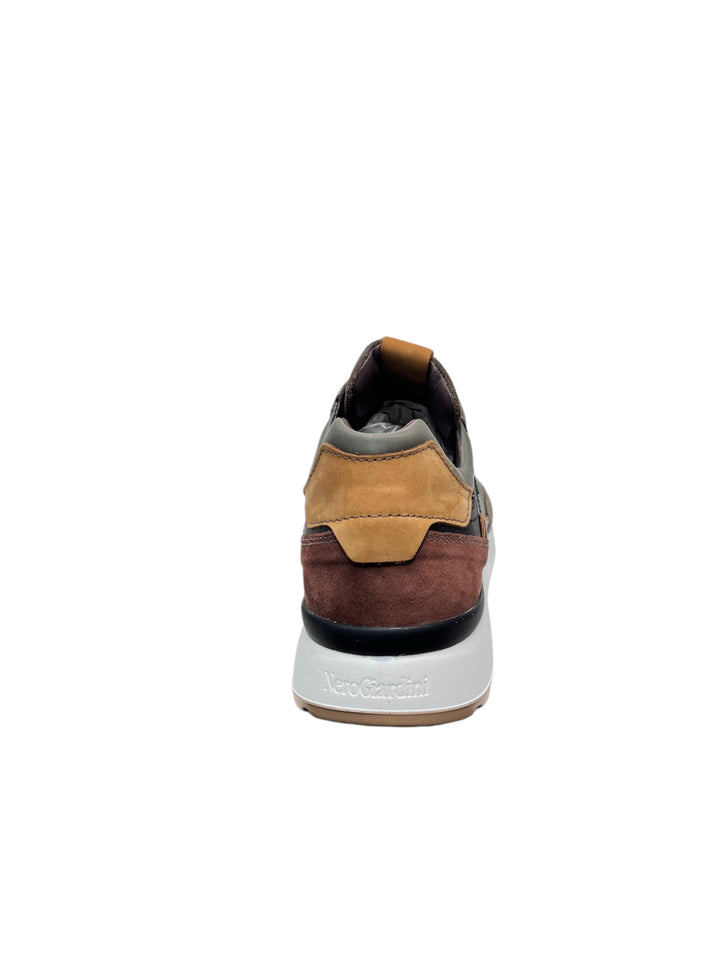 sneakers uomo pelle nero giardini art.i400401u311 fango