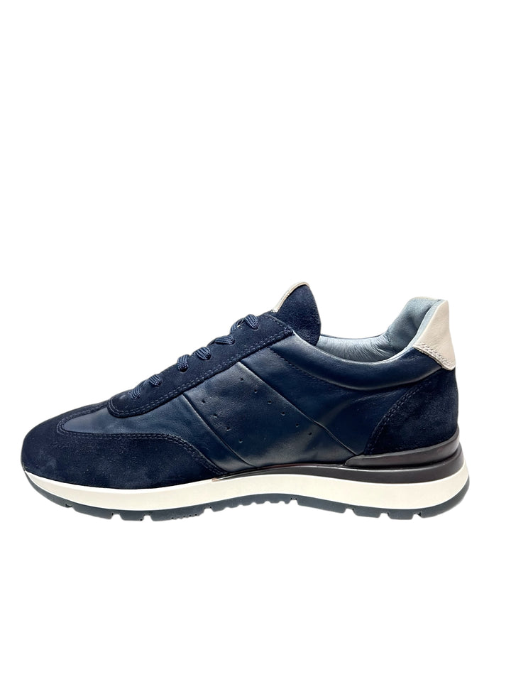 sneakers uomo pelle nero giardini art.i400411u200 blu