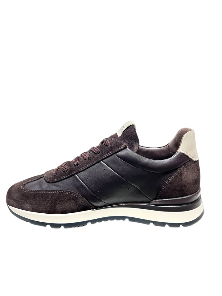 sneakers uomo pelle nero giardini art.i400411u300 testa di moro