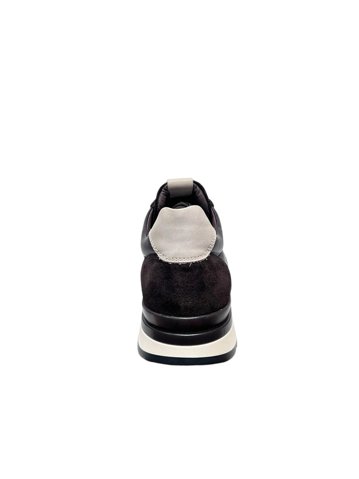 sneakers uomo pelle nero giardini art.i400411u300 testa di moro