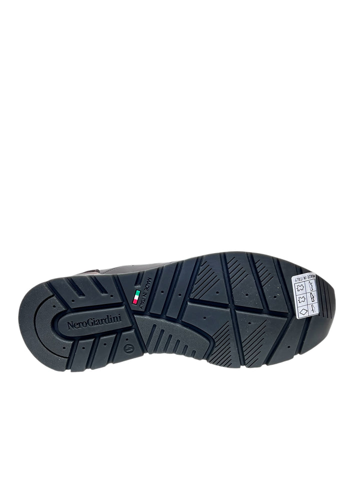 sneakers uomo pelle nero giardini art.i400411u300 testa di moro