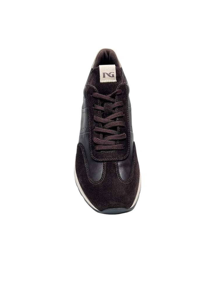 sneakers uomo pelle nero giardini art.i400411u300 testa di moro