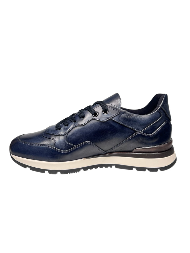 sneaker uomo pelle blu incanto