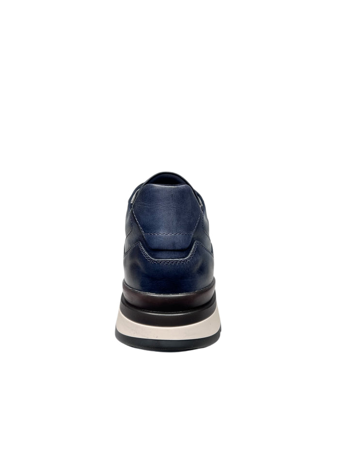 sneaker uomo pelle blu incanto