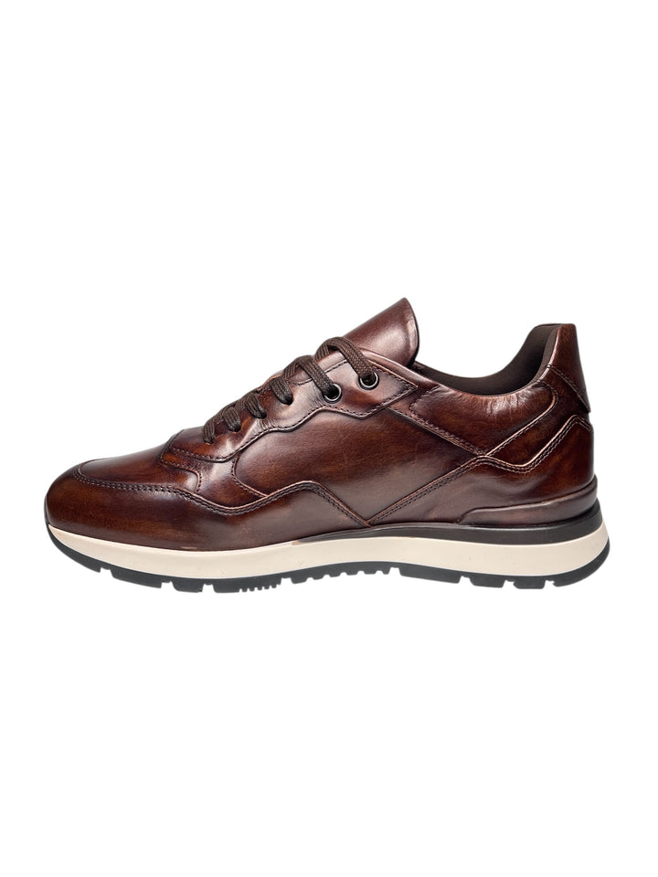 sneaker uomo pelle delavato beige