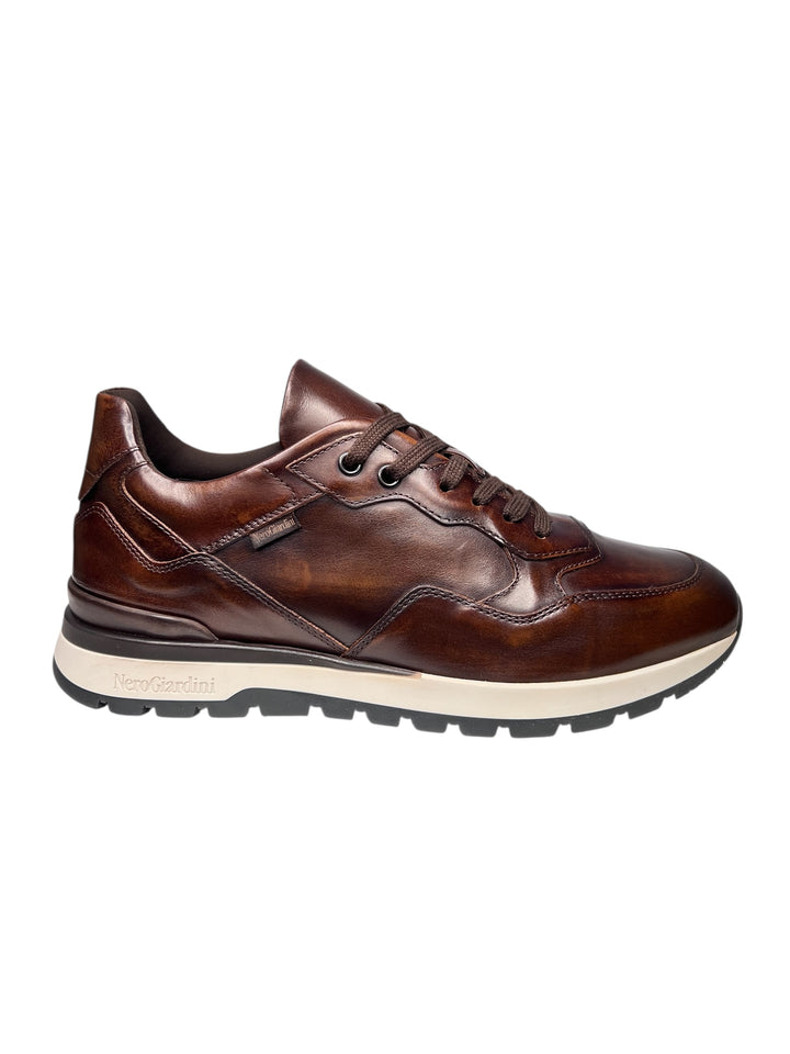 sneaker uomo pelle delavato beige