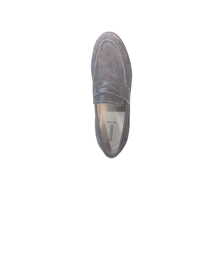 mocassini uomo pelle scamosciata nero giardini art. 4151U214 jeans