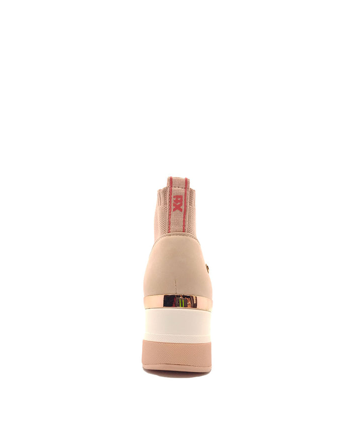 sneaker alta a calzino donna xti art.4257101 nude