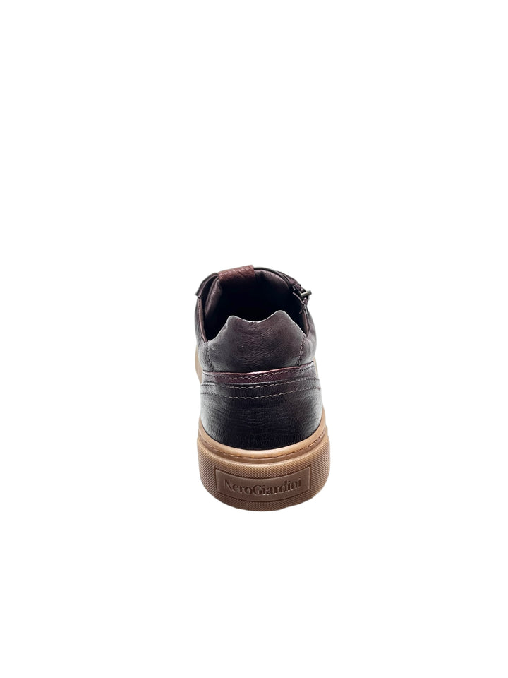sneakers uomo pelle nero giardini art.i400430u300 testa di moro